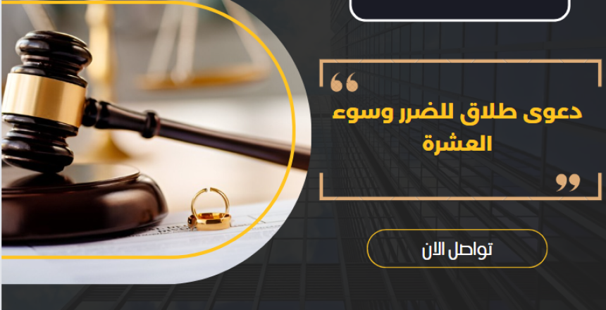 دعوى طلاق للضرر وسوء العشرة
